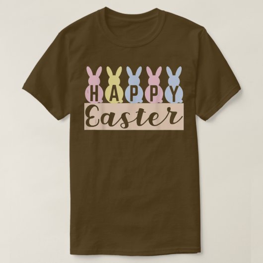Happy Easter Day 2022 Cute Bunny With Eggs Easter T-shirt (Design voorkant)