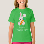 Happy Easter Day Bunny Carrot Youth T-Shirt (Voorkant)