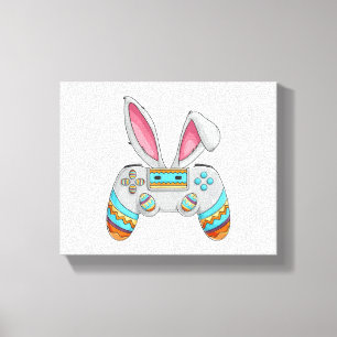 Happy Easter Day Bunny Egg Funny Tiener Boys Manne Canvas Afdruk