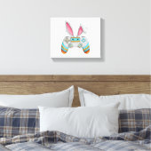 Happy Easter Day Bunny Egg Funny Tiener Boys Manne Canvas Afdruk (Insitu (Slaapkamer))