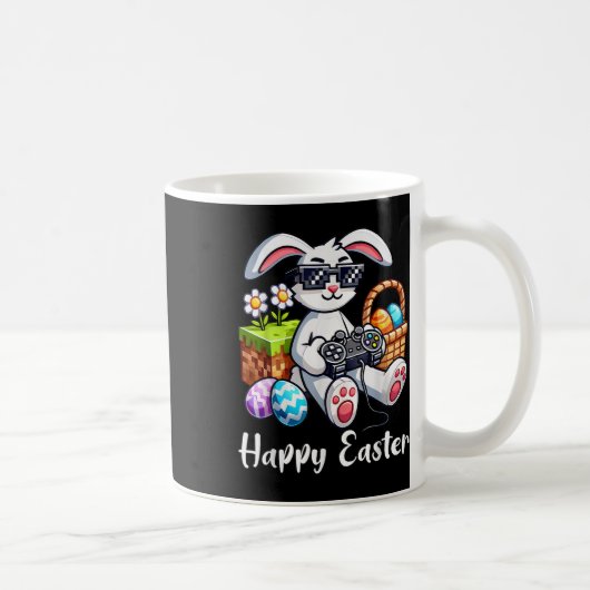 Happy Easter Day Bunny Egg Videogame Kinder Mannen Koffiemok (Rechts)