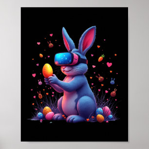 Happy Easter Day Bunny Egg Videospel Grappig VR sp Poster