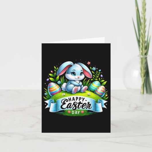 Happy Easter Day Bunny Funny Matching Pasen 2024 Kaart (Voorkant)