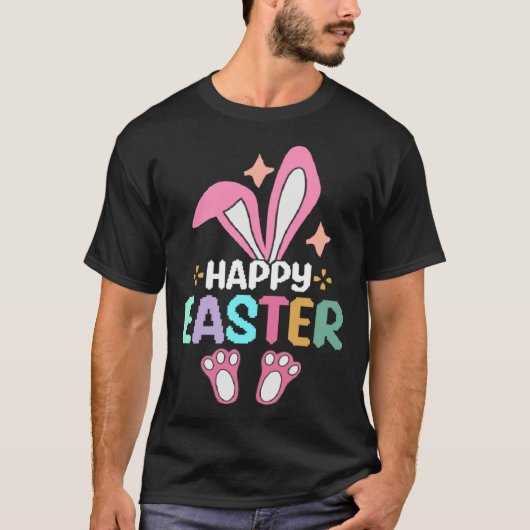 Happy Easter Day Bunny Gang Matching Family Rabbi T-shirt (Voorkant)