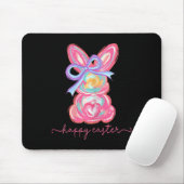 Happy Easter Day Bunny Rabbit Brushstroke T-shirt  Muismat (Met muis)