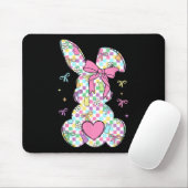 Happy Easter Day Bunny Rabbit met Schattigee strik Muismat (Met muis)