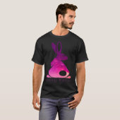 Happy Easter Day Bunny rabbit pink solar system cl T-shirt (Voorkant volledig)