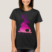 Happy Easter Day Bunny rabbit pink solar system cl T-shirt (Voorkant)