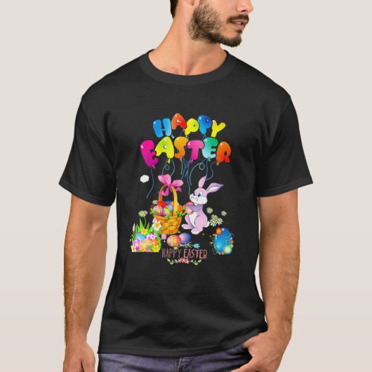 Happy Easter Day Bunny Spring Gnome Easter Egg Hun T-shirt (Voorkant)