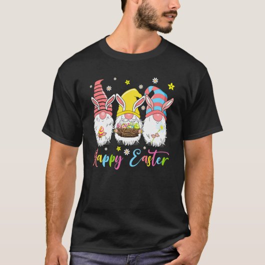 Happy Easter Day Bunny Spring Gnome Easter Egg Hun T-shirt (Voorkant)