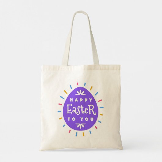 Happy Easter Day Canvas tas (Achterkant)