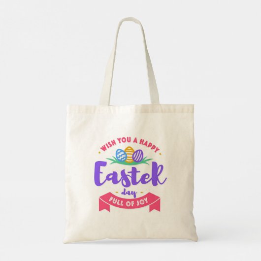 Happy Easter Day Canvas tas (Achterkant)