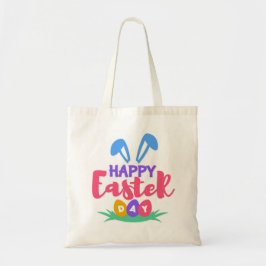 Happy Easter Day Canvas tas