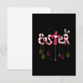 Happy Easter Day Christian Religious Jesus Bunny E Bedankkaart (Voorkant / Achterkant)