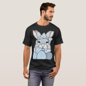 Happy Easter Day Cute Bunny Rabbit Face Tie Dye Gl T-shirt (Voorkant volledig)