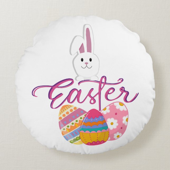 HAPPY EASTER DAY DESIGN ROND KUSSEN (Voorkant)