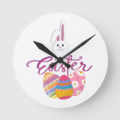 HAPPY EASTER DAY DESIGN RONDE KLOK (Voorkant)