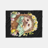 Happy Easter Day - Egel zitten in een geweven Fleece Deken (Voorkant (Horizontaal))