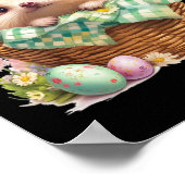 Happy Easter Day - Egel zitten in een geweven Poster (Hoek)
