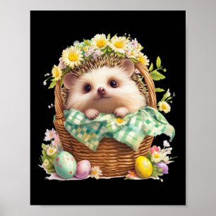 Happy Easter Day - Egel zitten in een geweven Poster