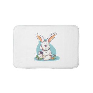 Happy Easter Day Egg Bunny Funny Gamer Boys Kinder Badmat