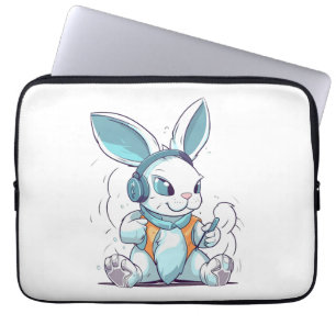 Happy Easter Day Egg Bunny Funny Gamer Boys Kinder Laptop Sleeve