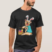 Happy Easter Day Funny Bulldog Paashum Costum T-shirt (Voorkant)