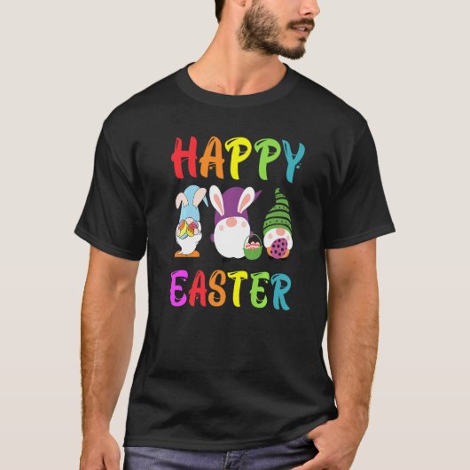 Happy Easter Day Gnome Funny Easter Day Egg Huntin T-shirt (Voorkant)