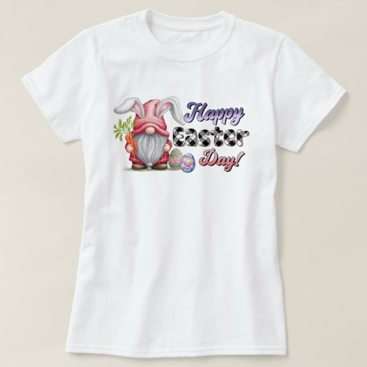 Happy Easter Day Gnome Shirt, Schattige konijn en T-shirt (Design voorkant)