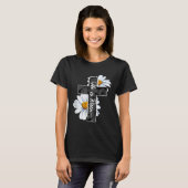 Happy Easter Day He Is Risen Jesus Christian Cross T-shirt (Voorkant volledig)