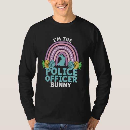 Happy Easter Day I m the Police Officer Bunny T-shirt (Voorkant)