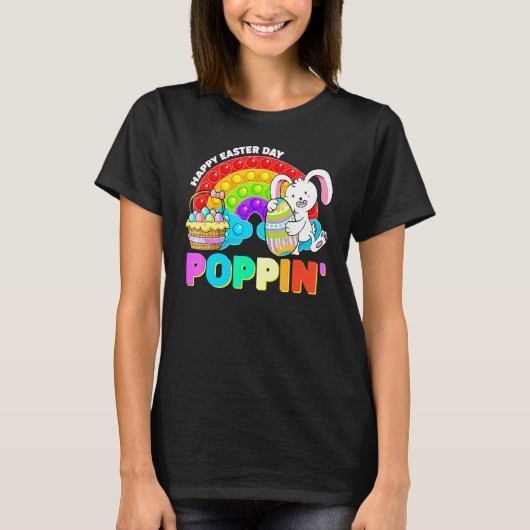 Happy Easter Day Pop IT Bunny Easter Poppin T-shirt (Voorkant)