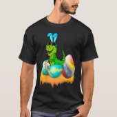Happy Easter Day Rex Saurus Dinosaur Bunny Eggs To T-shirt (Voorkant)