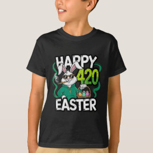 Happy Easter Day Roken Paashaas Mannen Vrouwen T-shirt