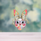 Happy Easter Day Schattige Bunny Rabbit Coquette B Acryl Bord (Neutraal)