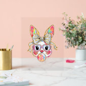 Happy Easter Day Schattige Bunny Rabbit Coquette B Acryl Bord (Huwelijk)