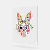 Happy Easter Day Schattige Bunny Rabbit Coquette B Acryl Bord (Hoek)