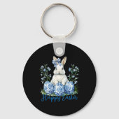 Happy Easter Day Schattige Egg Bunny Celebrate Vro Sleutelhanger (Voorkant)