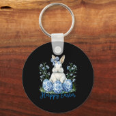 Happy Easter Day Schattige Egg Bunny Celebrate Vro Sleutelhanger (Voorkant)
