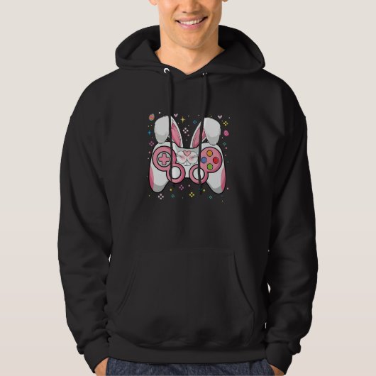 Happy Easter Day Video Game Bunny Egg Boys Kids Me Hoodie (Voorkant)
