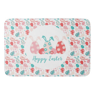 Happy Easter Decorated Eggs Bunny Ears Badmat