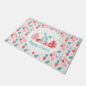 Happy Easter Decorated Eggs Bunny Ears Deurmat (Schuin)