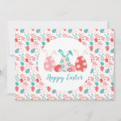 Happy Easter Decorated Eggs Bunny Ears Feestdagenkaart (Voorkant)