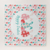 Happy Easter Decorated Eggs Bunny Ears Legpuzzel (Horizontaal)