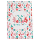 Happy Easter Decorated Eggs Bunny Ears Medium Cadeauzakje (Voorkant)