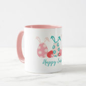 Happy Easter Decorated Eggs Bunny Ears Mok (Voorkant links)