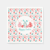 Happy Easter Decorated Eggs Bunny Ears Servet (Voorkant)