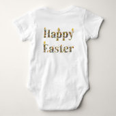 Happy Easter Decoratieve tekst Baby Chicks Romper (Achterkant)