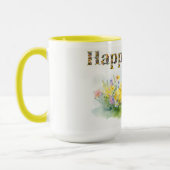 Happy Easter Decoratieve tekst Baby Chics Mok (Links)