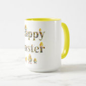 Happy Easter Decoratieve tekst Baby Chics Mok (Voorkant rechts)